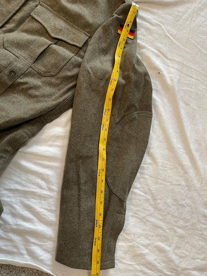 Genuine Vintage West German OG Wool Jacket Shirt Wool Military Men’s  Wer Wi New/Mint Rare.XL. Dated 8/1963