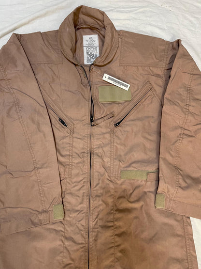 Genuine US Military  flyers desert tan flight suit CWU-27/P nomex size 44 Short and 50 Regular NEW