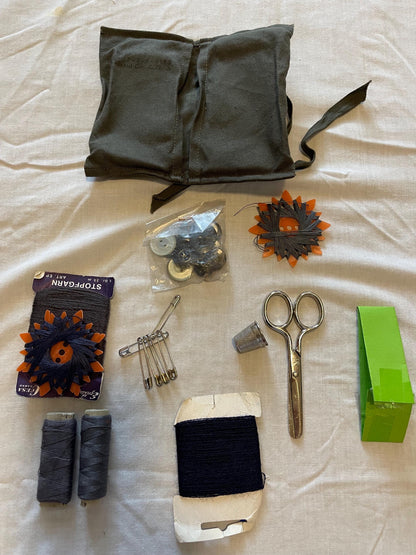 German Military Vintage Sewing kit with Scissor and accessories.