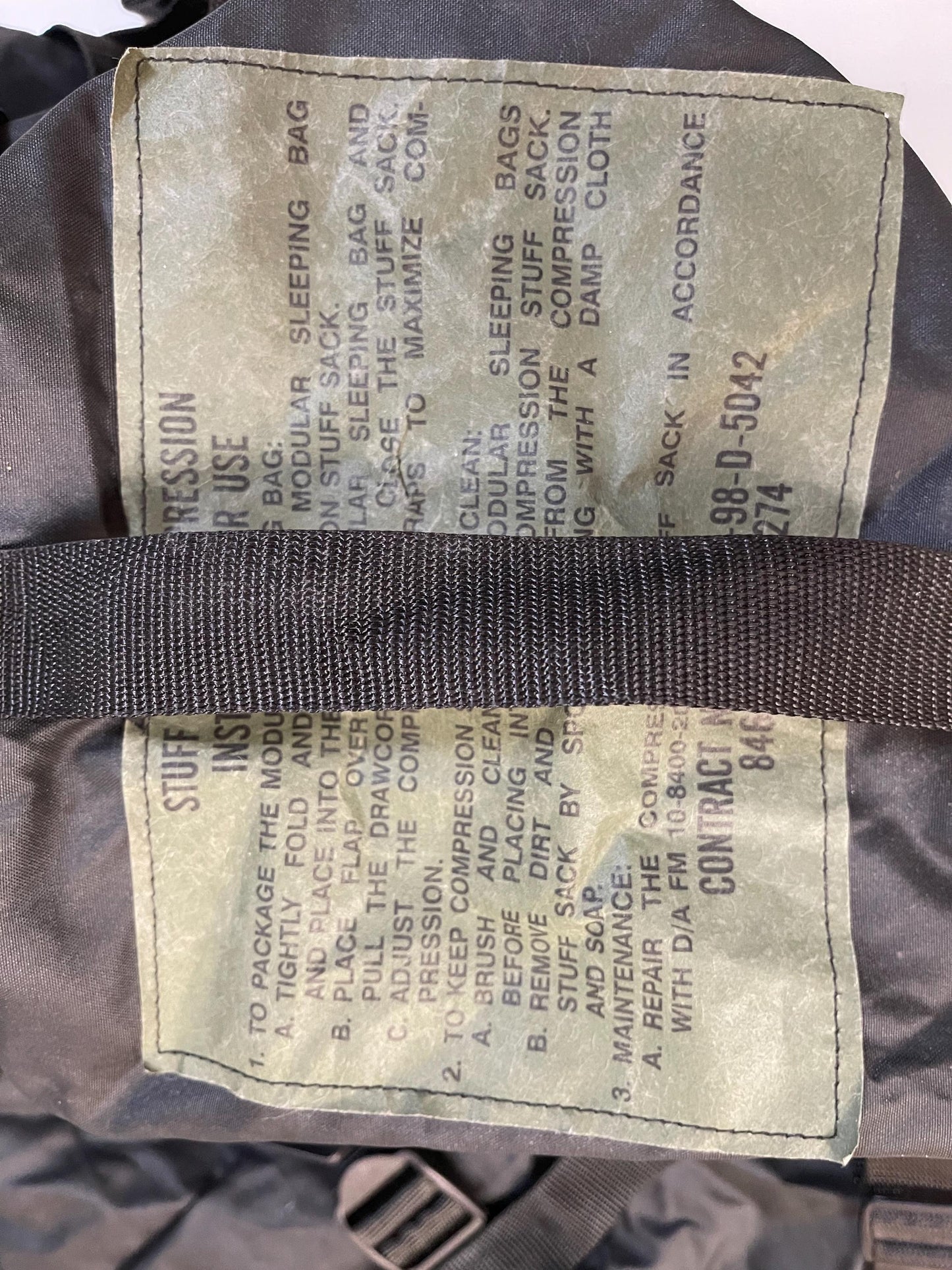 USGI Large Compression Stuff Sack for Modular Sleep System NSN: 8465-01-445-6274