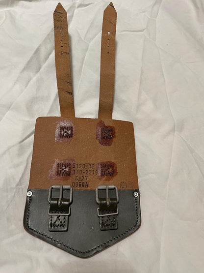 NOS 1967 west German army military entrenching tool leather cover post War PAUSC and Miltec Repro Shovel with Pick New ,Mint.
