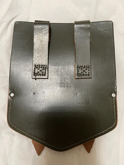 NOS 1967 west German army military entrenching tool leather cover post War PAUSC and Miltec Repro Shovel with Pick New ,Mint.