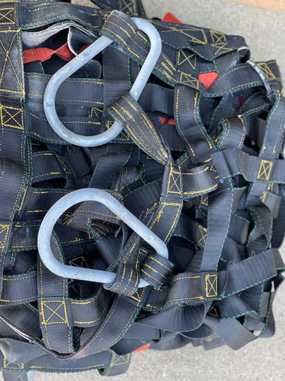 US Military 14' x 14' (4500lbs Capacity) Cargo Net with hardware.
