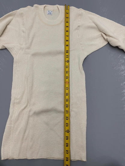 US military vintage 100% cotton waffle weave thermal wear top medium original.