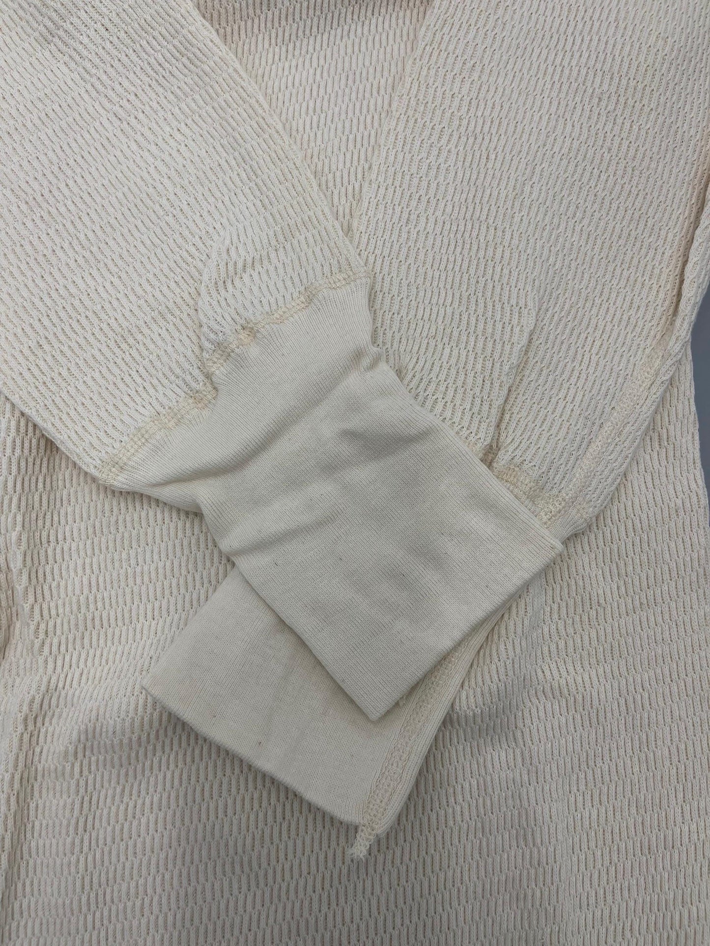 US military vintage 100% cotton waffle weave thermal wear top medium original.