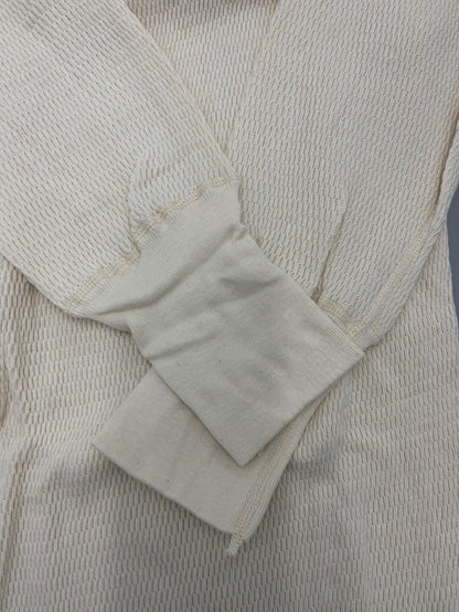 US military vintage 100% cotton waffle weave thermal wear top medium original.