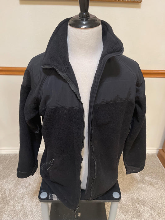 US Military Polartec Fleece Jacket Classic 300 Cold Weather Small &  Medium Regular Black Heavy weight.