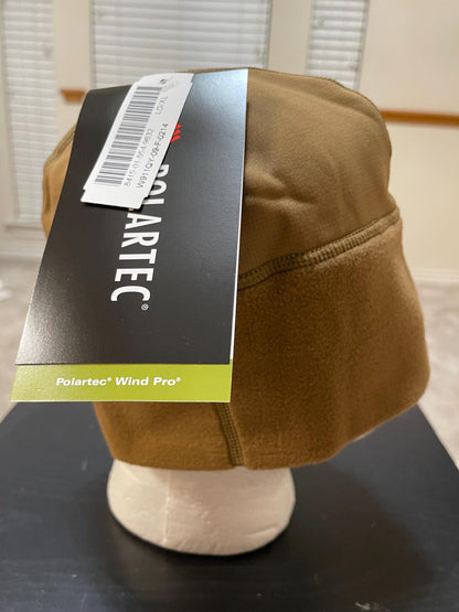 New Genuine Polartec USMC Coyote Brown micro fleece cap/Binnie HAT L/XL.