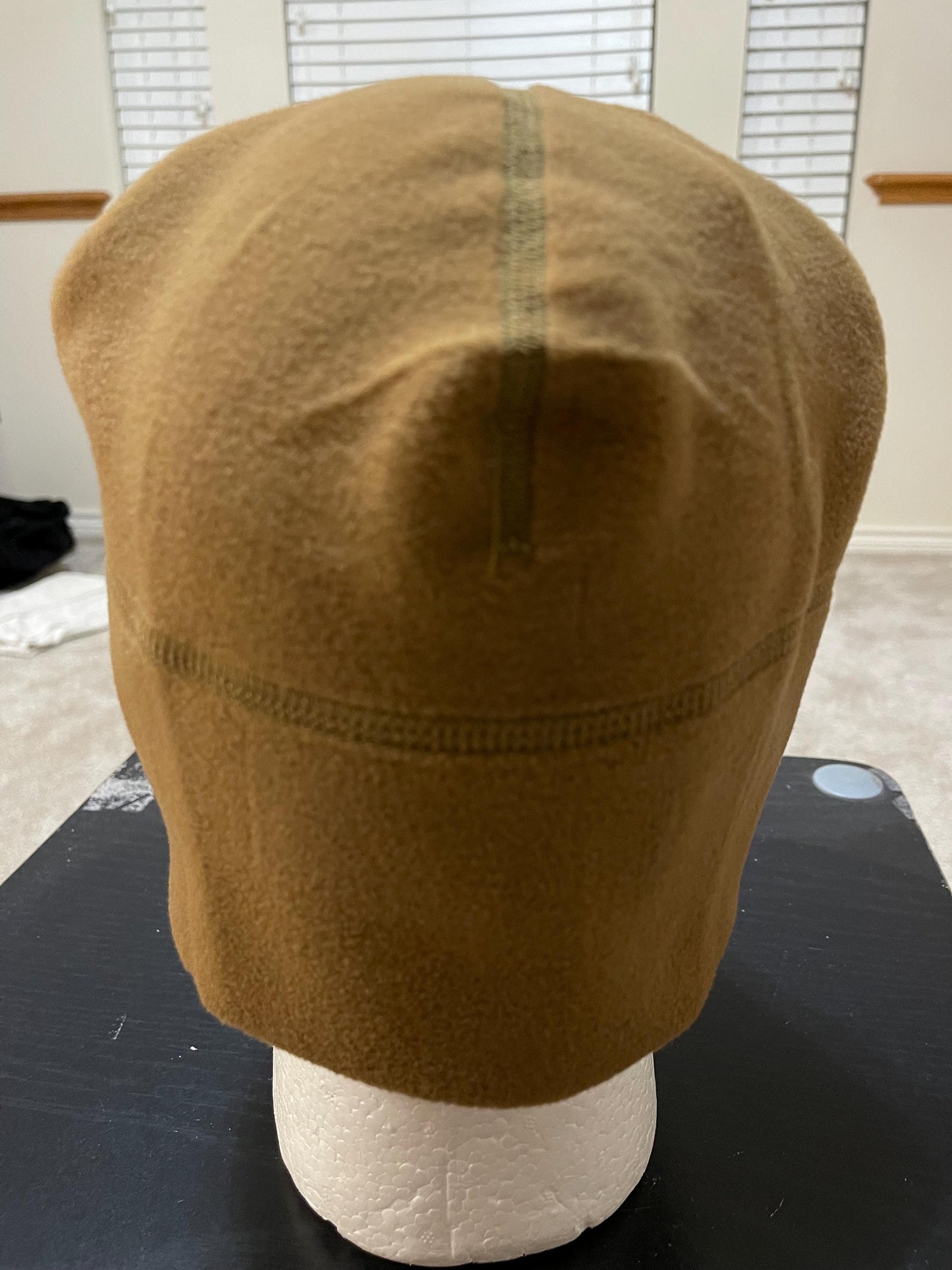 New Genuine Polartec USMC Coyote Brown micro fleece cap/Binnie HAT L/XL.
