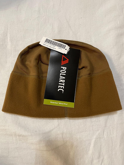 New Genuine Polartec USMC Coyote Brown micro fleece cap/Binnie HAT L/XL.