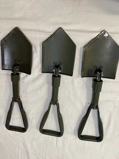 German Military Tri-fold Shovel Entrenching Tool Survival Bund w/ Flecktarn Case
