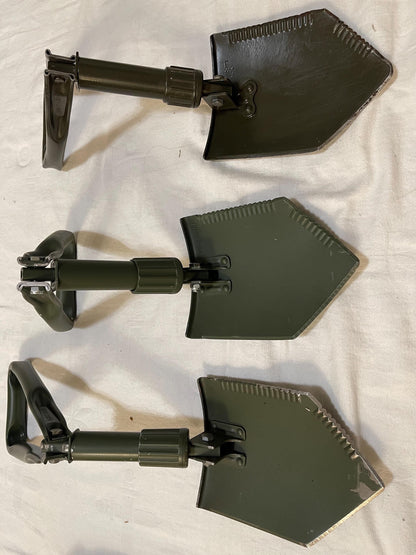 German Military Tri-fold Shovel Entrenching Tool Survival Bund w/ Flecktarn Case