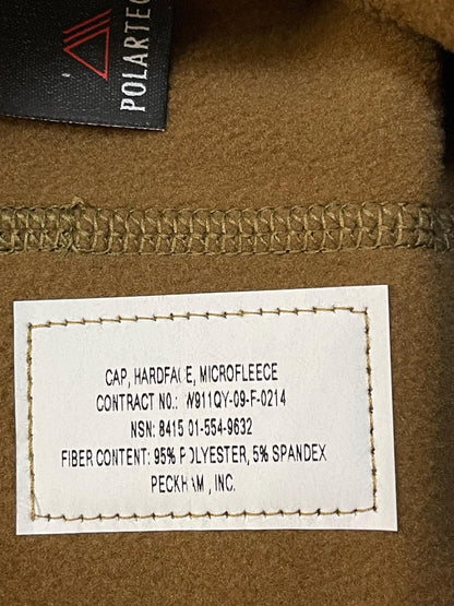 New Genuine Polartec USMC Coyote Brown micro fleece cap/Binnie HAT L/XL.