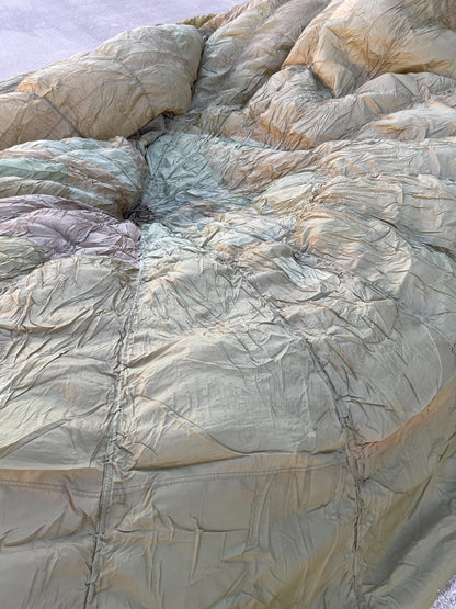 French Military 28' FT Round Parachute, canopy, Shoot multi color (OD.Tan. Khaki mix)