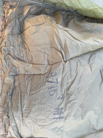 French Military 28' FT Round Parachute, canopy, Shoot multi color (OD.Tan. Khaki mix)