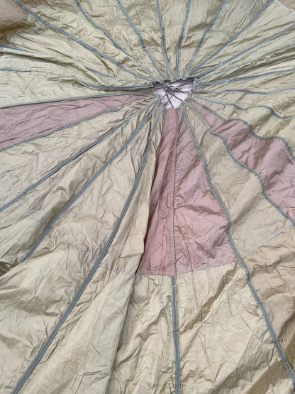 French Military 28' FT Parachute, canopy, Photo Shoot OD. Green.