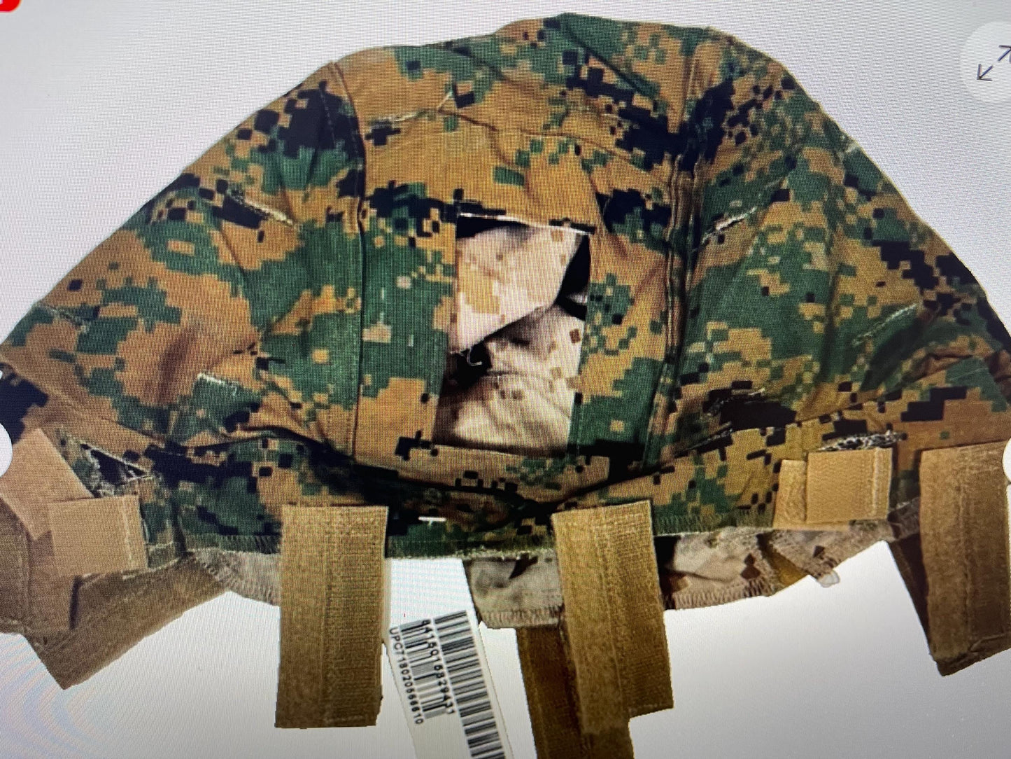New USMC ECH reversible helmet cover w/ NVG cutout woodland desertmarpat Large