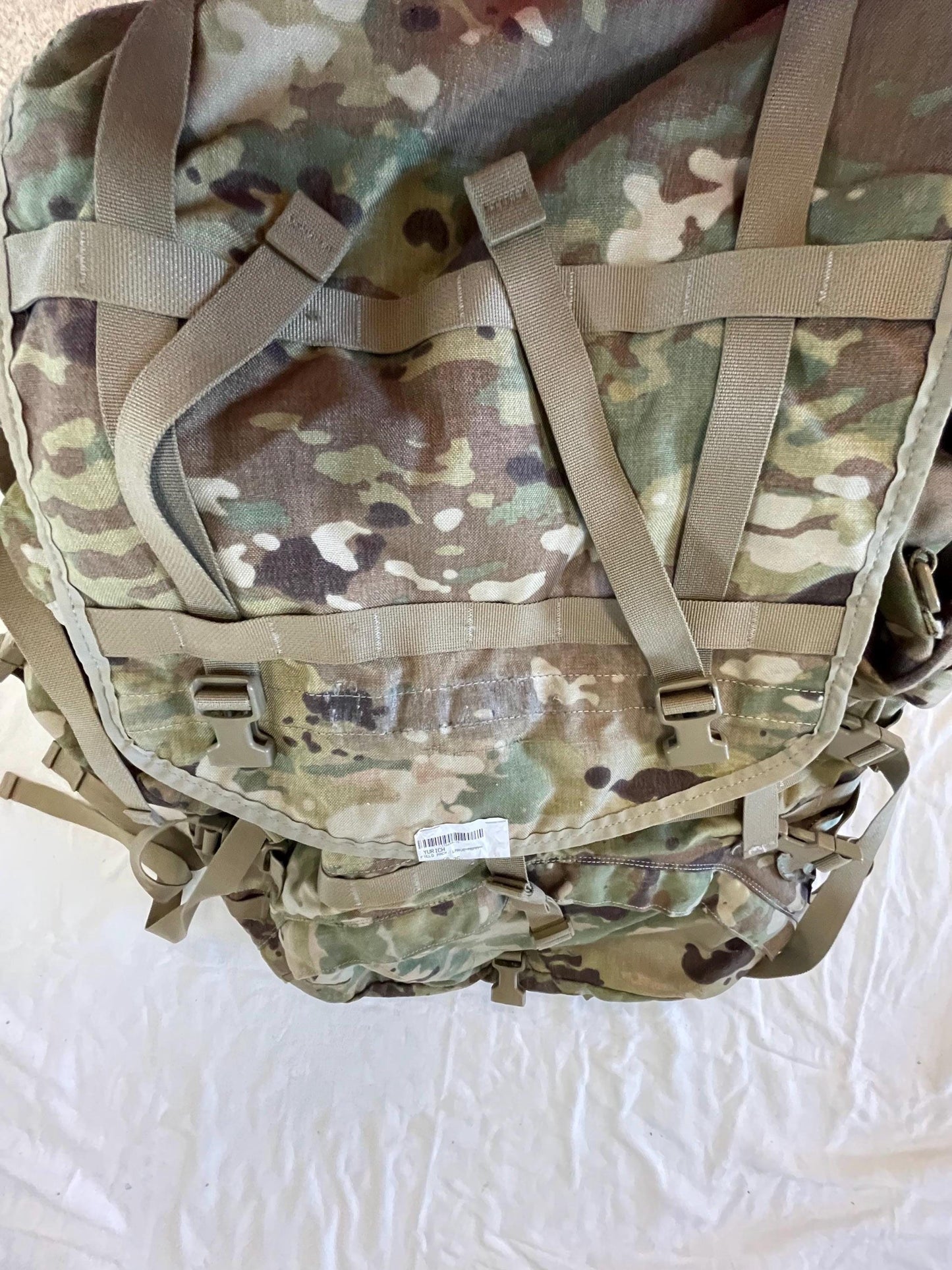 Genuine US military multicam/ocp mollee II Rucksack /FILBE Complete with Frame, shoulder straps and 2 sustainment Pouches.