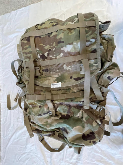 Genuine US military multicam/ocp mollee II Rucksack /FILBE Complete with Frame, shoulder straps and 2 sustainment Pouches.