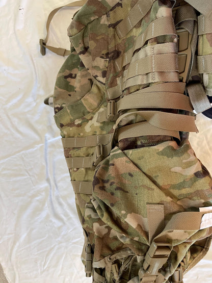 Genuine US military multicam/ocp mollee II Rucksack /FILBE Complete with Frame, shoulder straps and 2 sustainment Pouches.