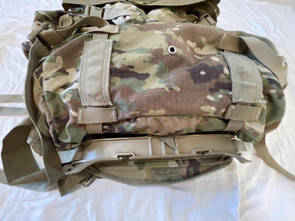 Genuine US military multicam/ocp mollee II Rucksack /FILBE Complete with Frame, shoulder straps and 2 sustainment Pouches.