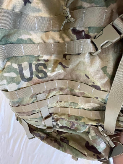 Genuine US military multicam/ocp mollee II Rucksack /FILBE Complete with Frame, shoulder straps and 2 sustainment Pouches.
