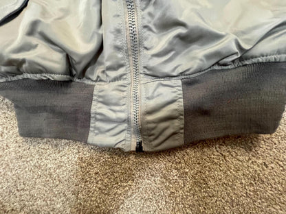 USAF style US made MA 1 Silver to orange reversible Iconic Vintage Jacket made by Greenbrier Manufacturer Tennessee.Jacke