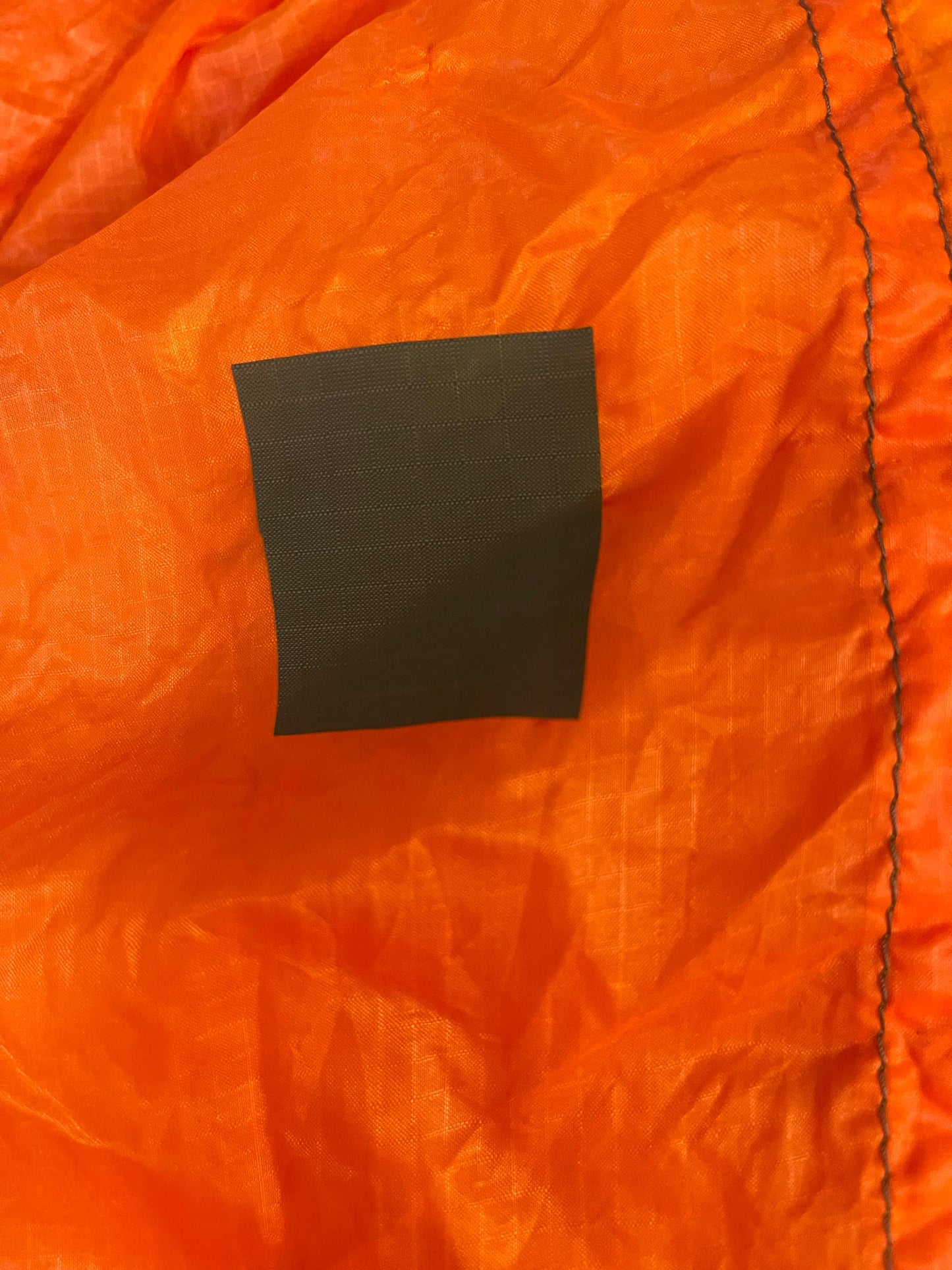 US military 28 ft. Round Orange and white Nylon Parachute with harness , lines and small white chute,