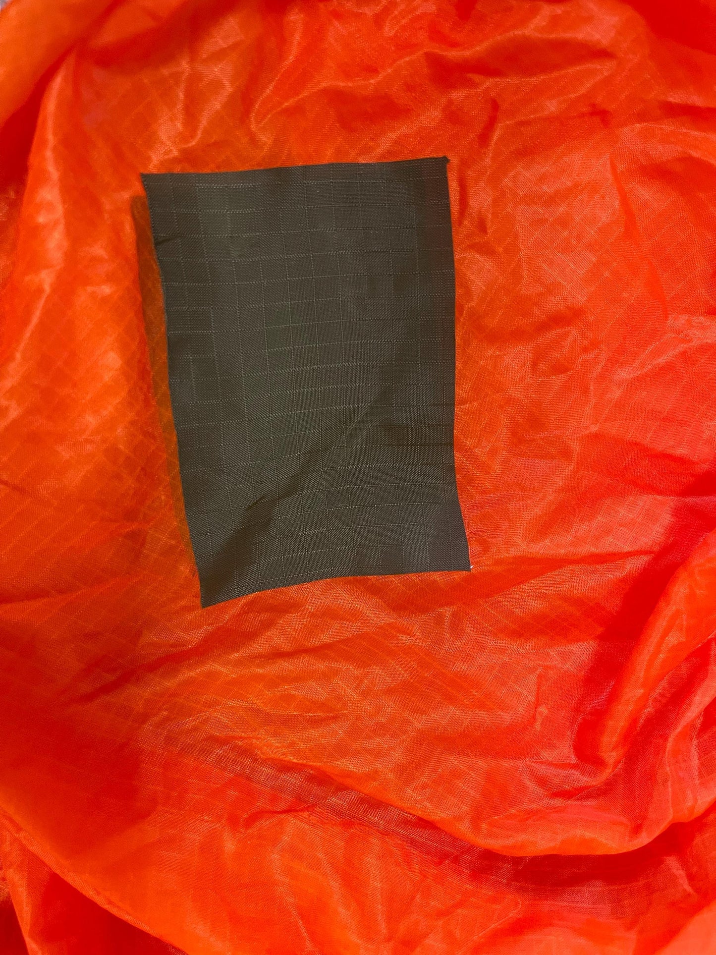 US military 28 ft. Round Orange and white Nylon Parachute with harness , lines and small white chute,