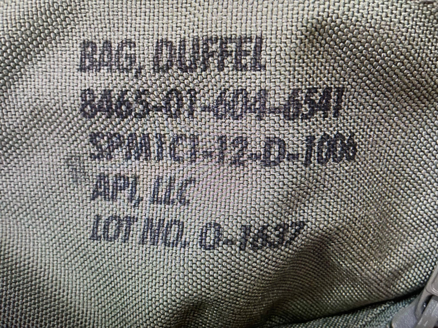 Genuine US Military OD green Improved duffle bag with backpack shoulder straps.