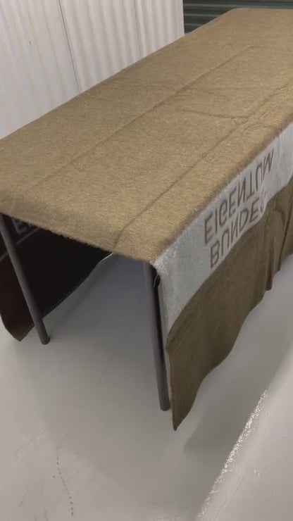 Genuine Vintage West German Army “Bundes- Eugenio” 100% Pure Wool Blanket New Mint.