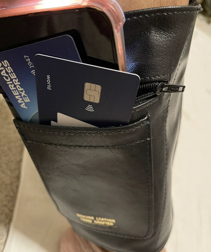 Ankle Wallet-Hidden Carry for Cash,Cr. Cards,ID, Keys - Soft Lamb Leather - Image 1