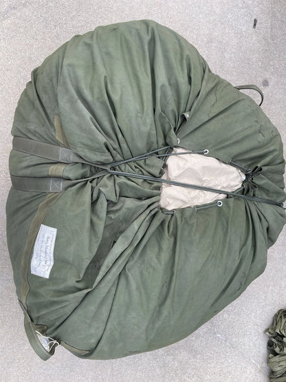 British Military 100ft. Diameter White Cargo Parachute With  Carry Bags - Image 16
