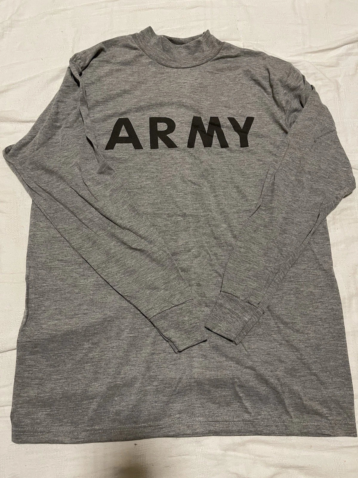 MEN'S MED SHIRT LONG SLEEVE PHYSICAL FITNESST-SHIRT IPFU  US ARMY REFLECTIVE PT - Image 1