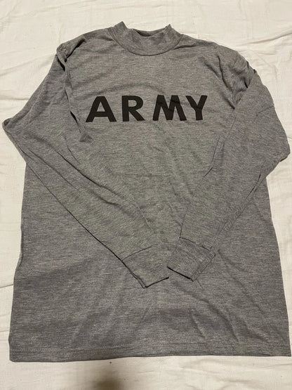 MEN'S MED SHIRT LONG SLEEVE PHYSICAL FITNESST-SHIRT IPFU  US ARMY REFLECTIVE PT - Image 1