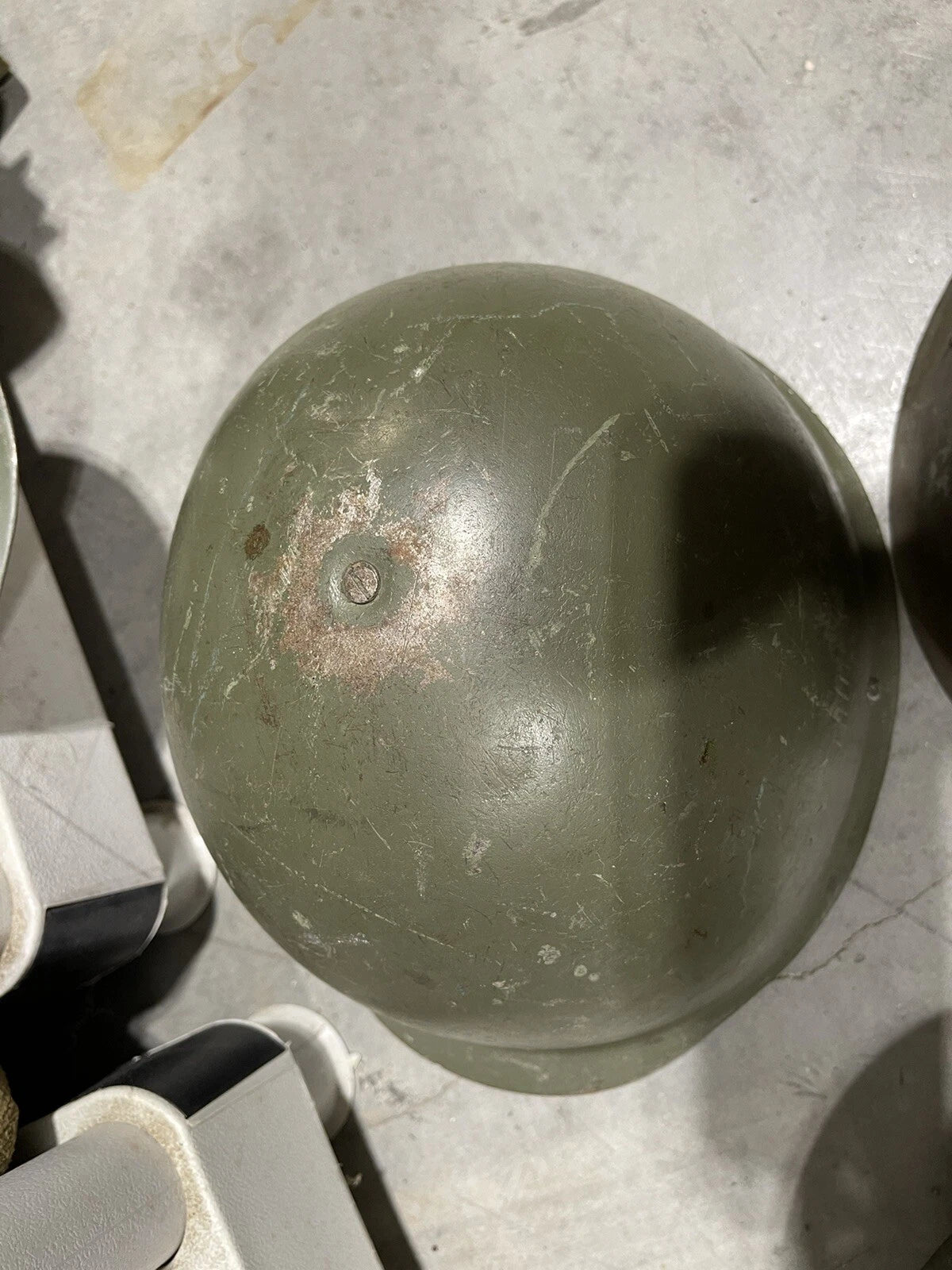 GENUINE POLISH MILITARY ARMY HELMET COMPLETE WITH ALL ORIGINAL PARTS USED IN EX - Image 13