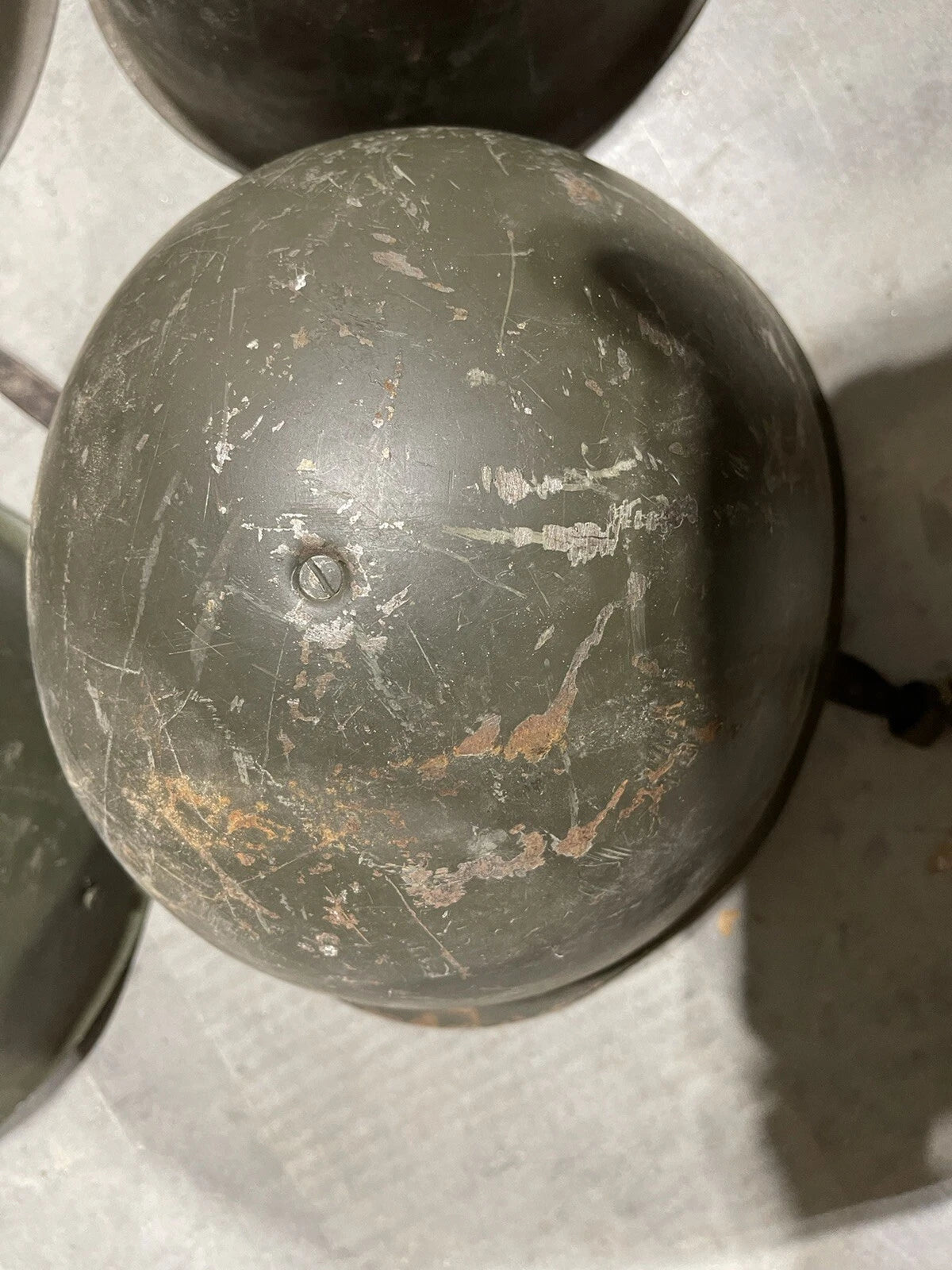 GENUINE POLISH MILITARY ARMY HELMET COMPLETE WITH ALL ORIGINAL PARTS USED IN EX - Image 9