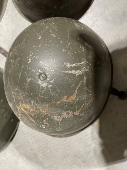 GENUINE POLISH MILITARY ARMY HELMET COMPLETE WITH ALL ORIGINAL PARTS USED IN EX - Image 9
