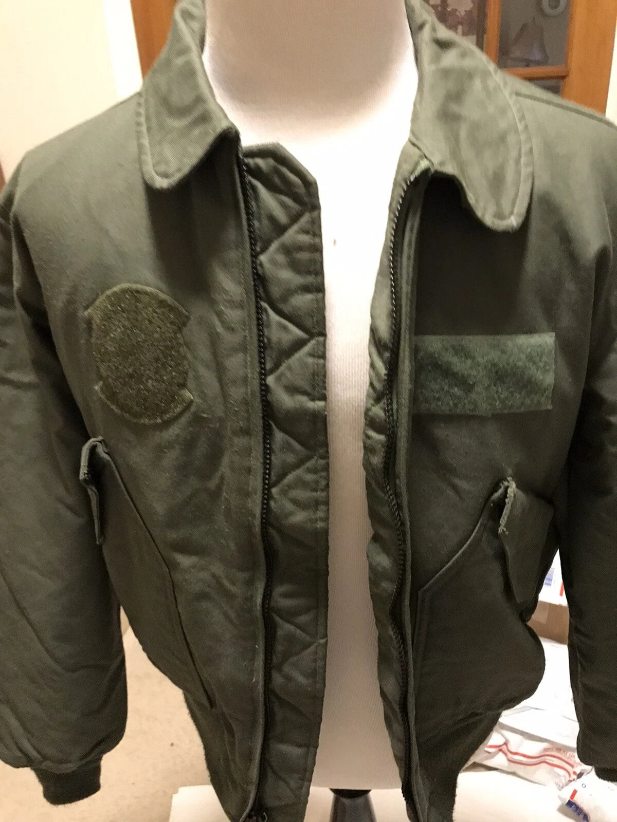 GENUINE US MILITARY ARMY /USAF 45P NOMEX FLYERS JACKET SAGE XL Dull Finish. - Image 1