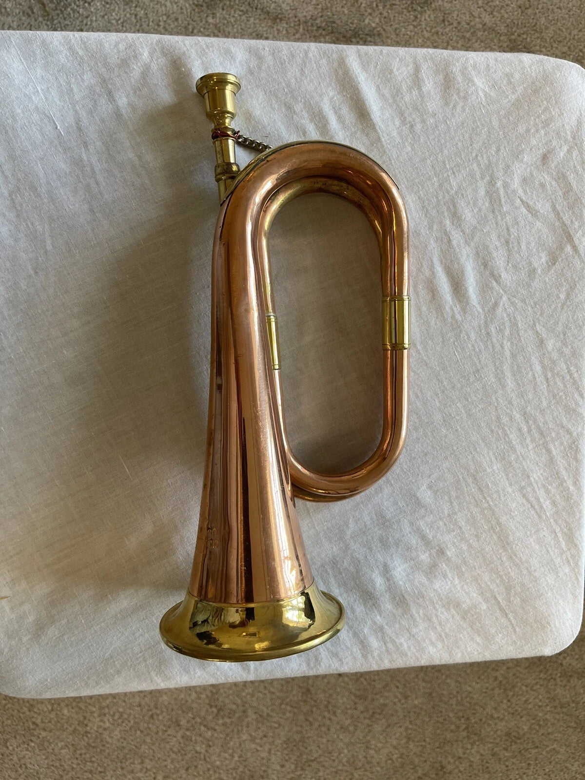 Military/ Scout/ Cavalry Brass/ Copper Bugle Vintage British Army Repro . - Image 7
