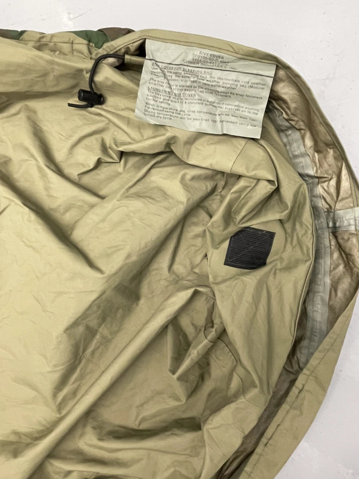 US Military Genuine Issue GI Modular Sleep System Bivy Cover, Woodland Camo,Used - Image 3