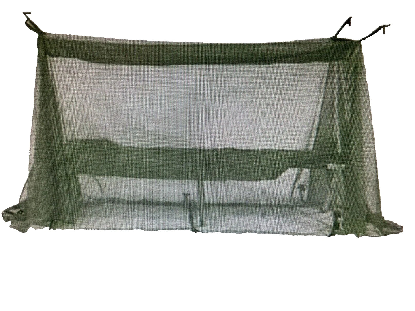 US MILITARY INSECT MOSQUITO NET BAR FIELD NETTING COT COVER WITH 4 POLES ALL NEW - Image 1
