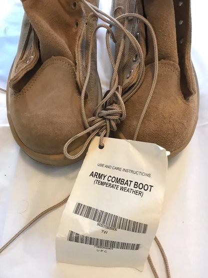 US Army Flight and Combat Vehical Crewman Authorized Desert Tan Boots By Wellco  - Image 3