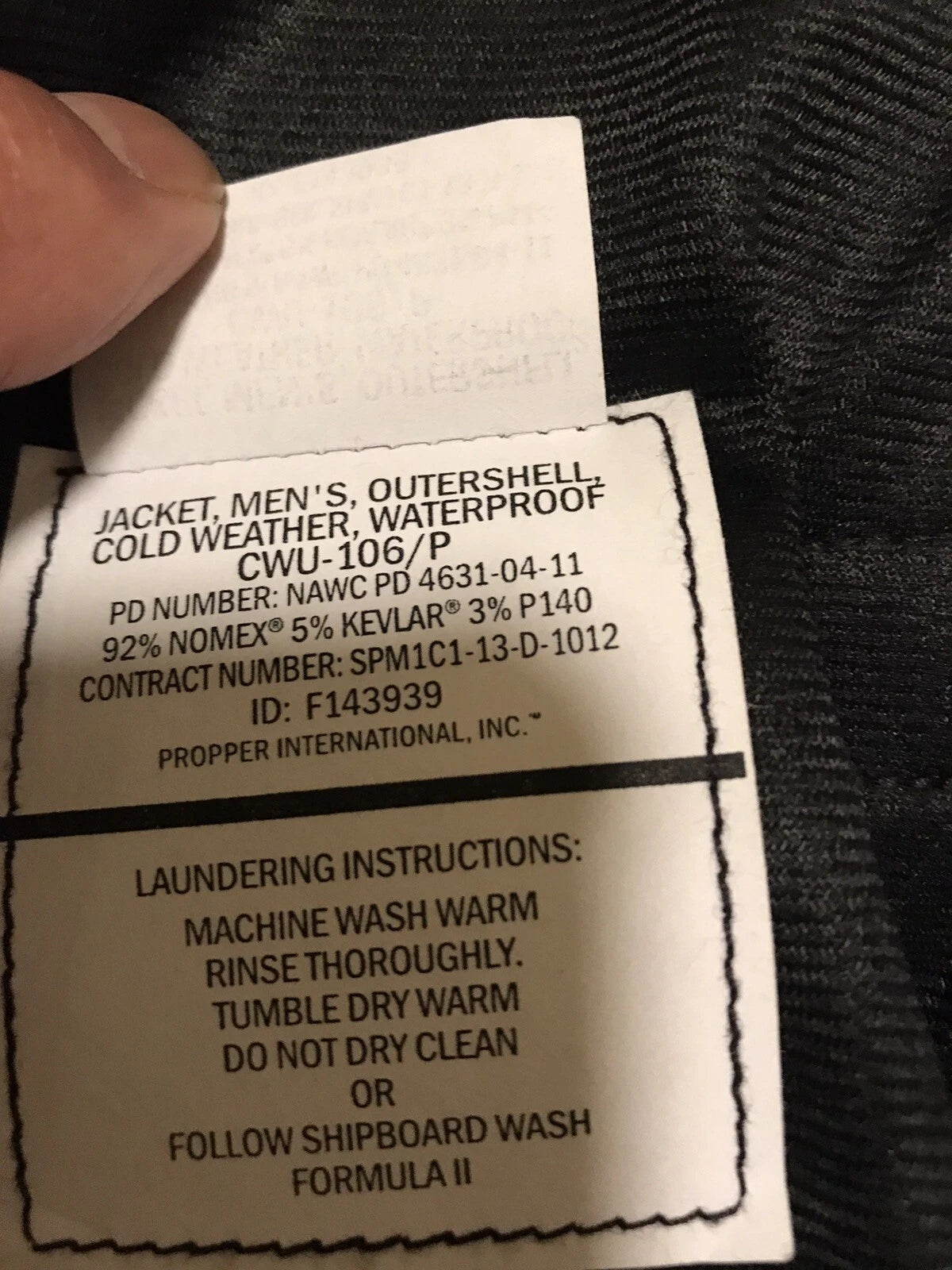 US MILITARY OUTERSHELL FIRE RESISTANCE GORTEX BREATHABLE FOUL WEATHER JACKET LR  - Image 4