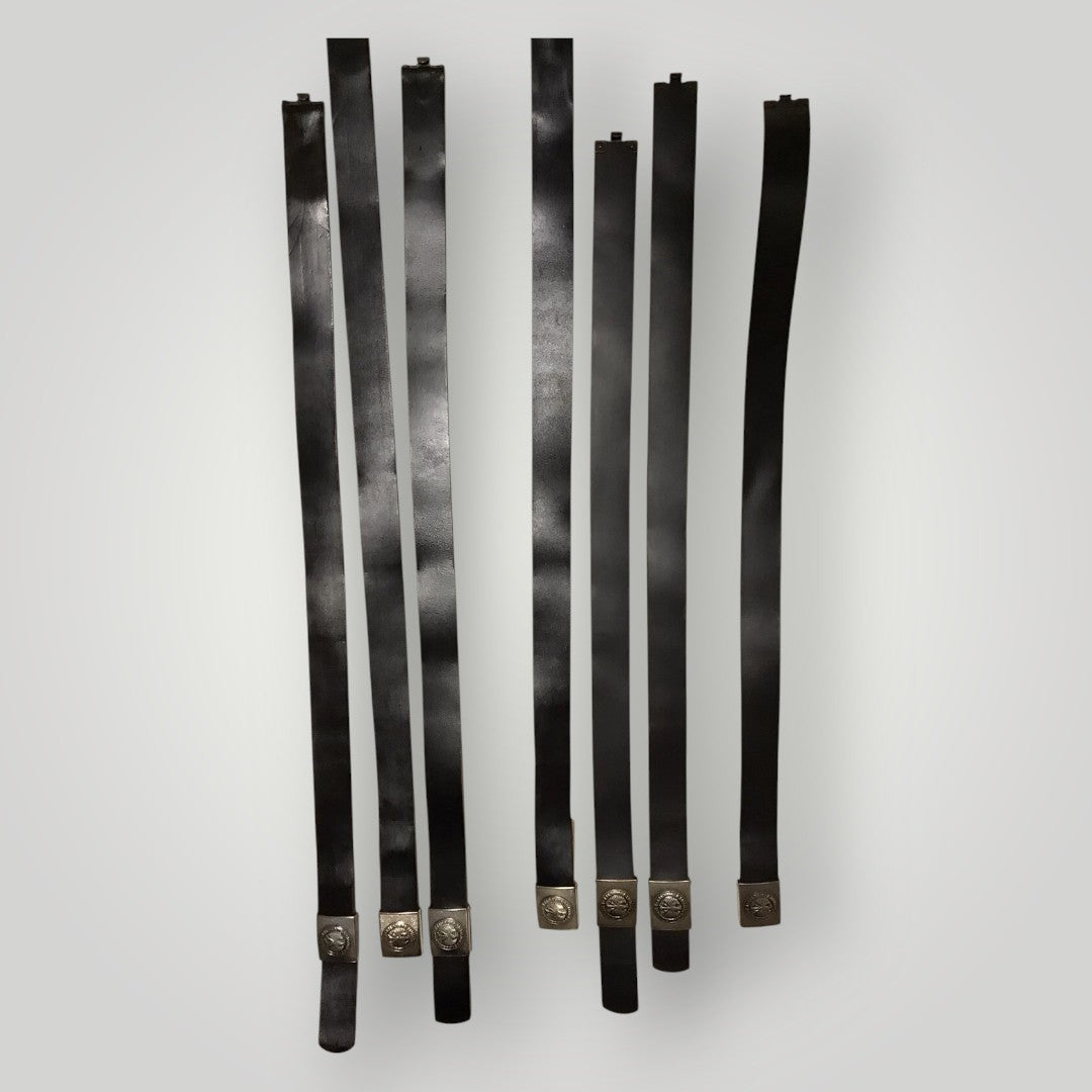 Genuine West German Military Black Leather Belt – Eagle Buckle