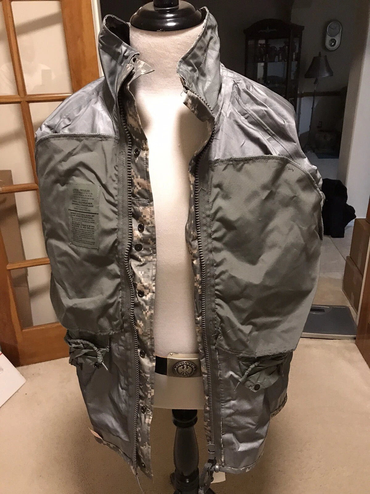 GENUINE US GI MILITARY ACU DIGITAL YNIVERSAL CAMO GORTEX PARKA JACKET ECWCS MR - Image 3