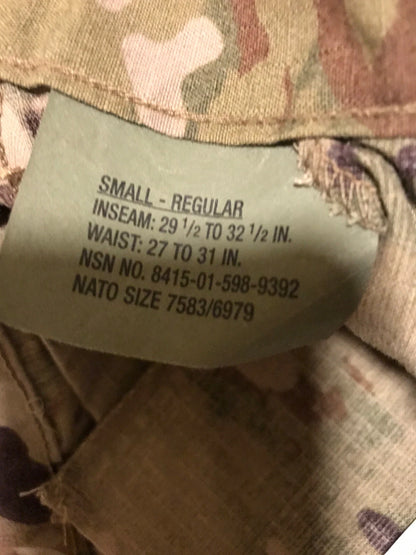 GENUINE US GI MULTICAM FLAME RESISTANT INSECT SHIELD ARMY COMBAT TROUSER SMALL R - Image 6