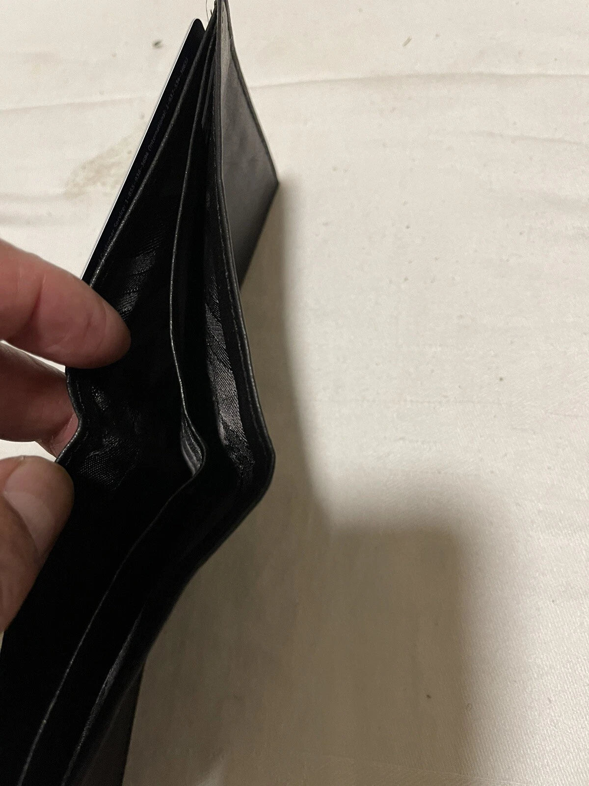 Mens Soft Lamb Genuine Leather Slim ID Credit Card Bifold Wallet - Image 6