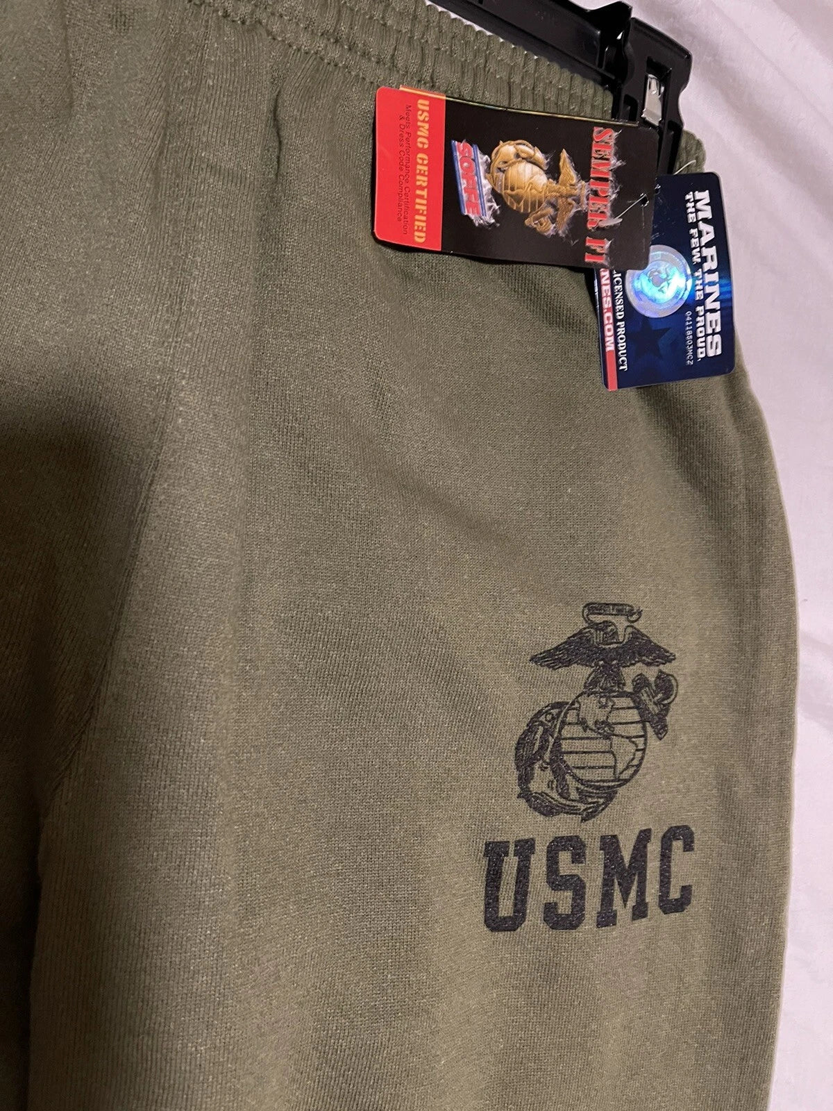 USMC PT Sweat Pant & Shirt Marine Corps Issue - Small GI OD Green - Made in USA - Image 6