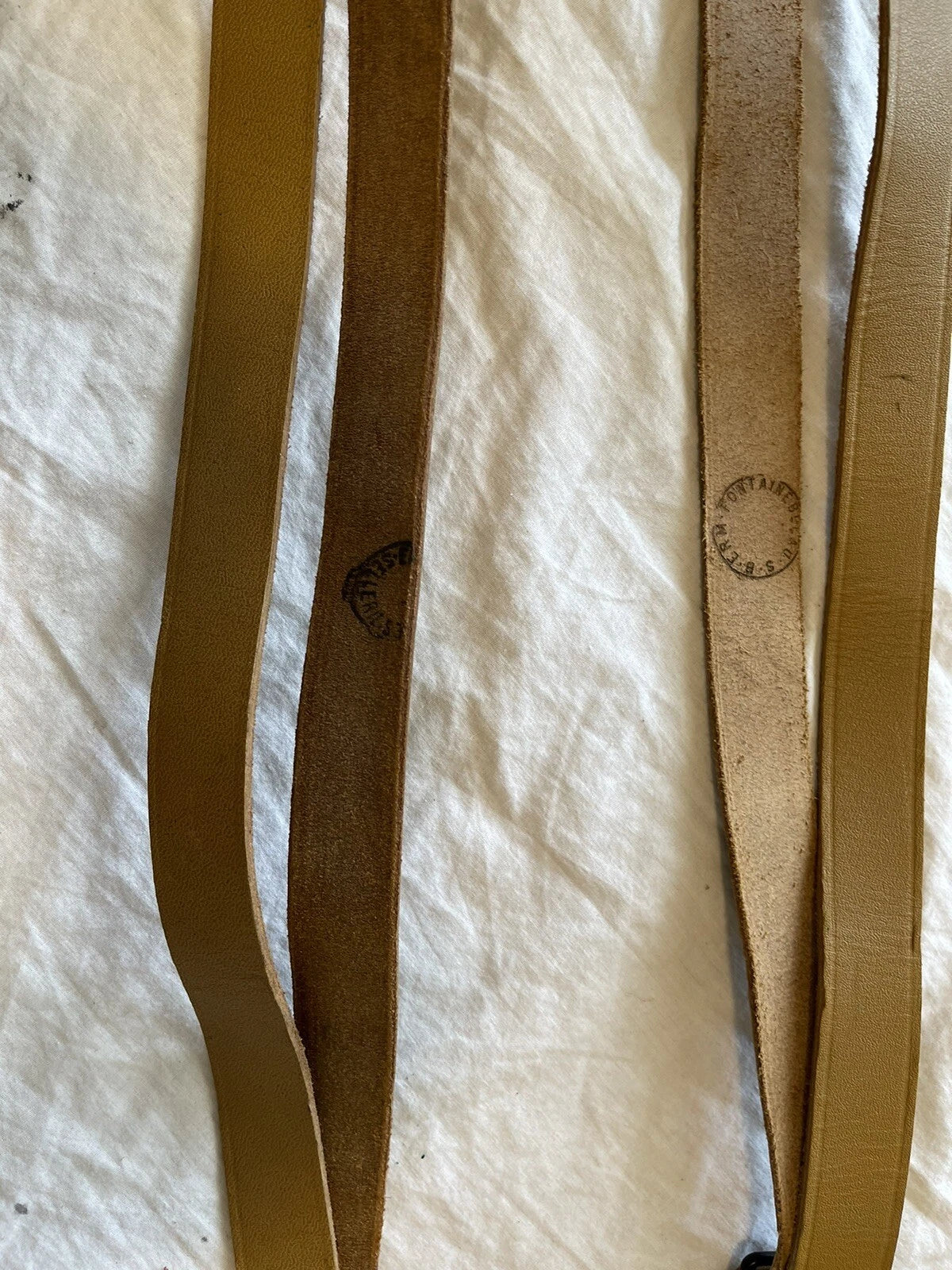 FRENCH MILITARY MAT BROWN LEATHER RIFLE SLING ARMY MAS RIFLE 49 & 49/54 GENUINE - Image 5